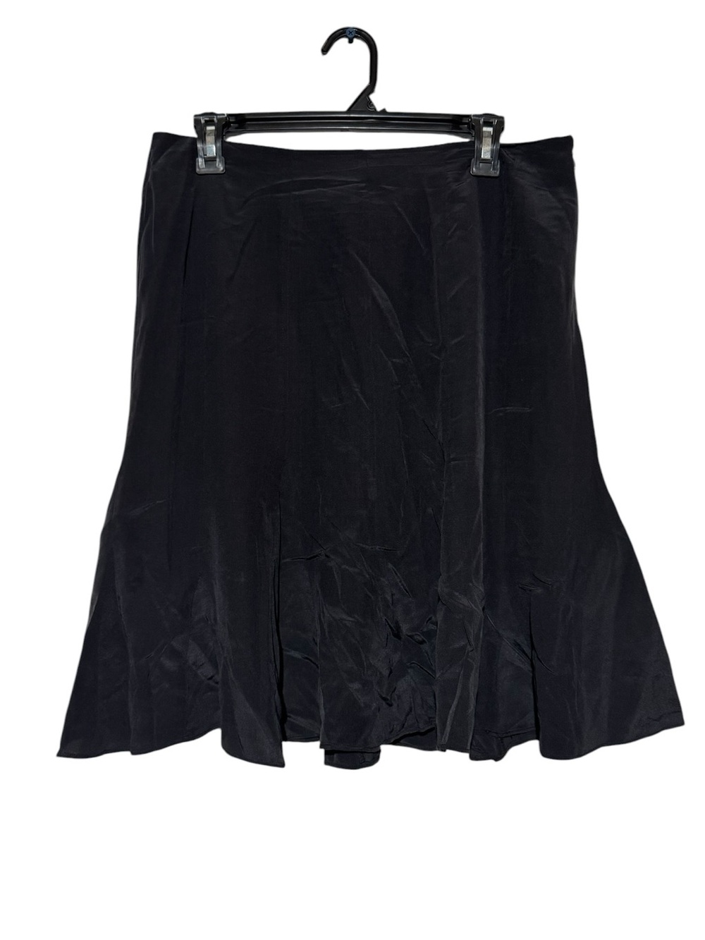 GAP 100% Silk Skirt Size 6 Black Flare Y2K Early 2000s Goth Grunge Formal‎ Dark